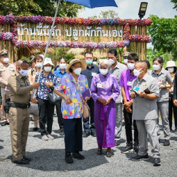 Her Royal Highness Princess Maha Chakri Sirindhorn Travels to Observe the Operation of Thaharn Phandee Project (The Good Farmer Soldiers) in Buriram Province